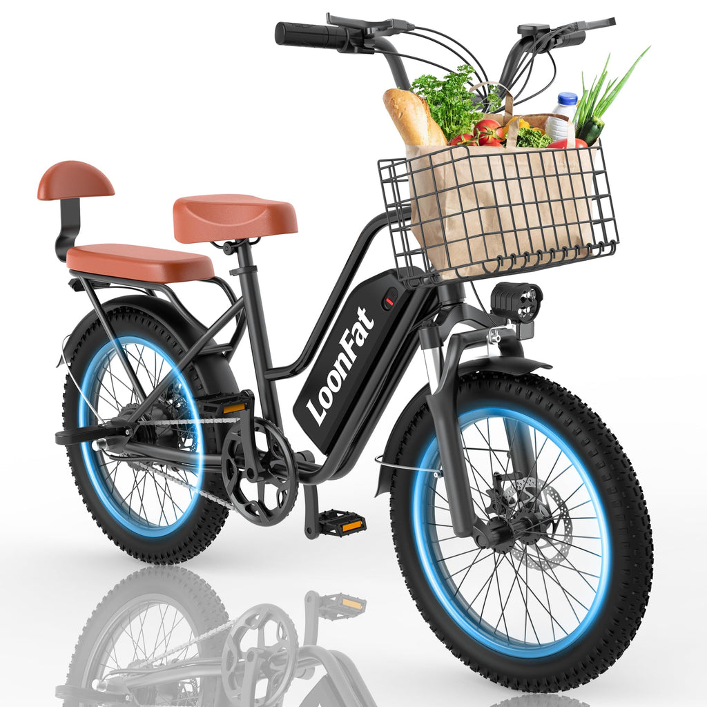 Peak 1000W 48V 13Ah Electric Bike with Rear Seat & Front Basket G330449