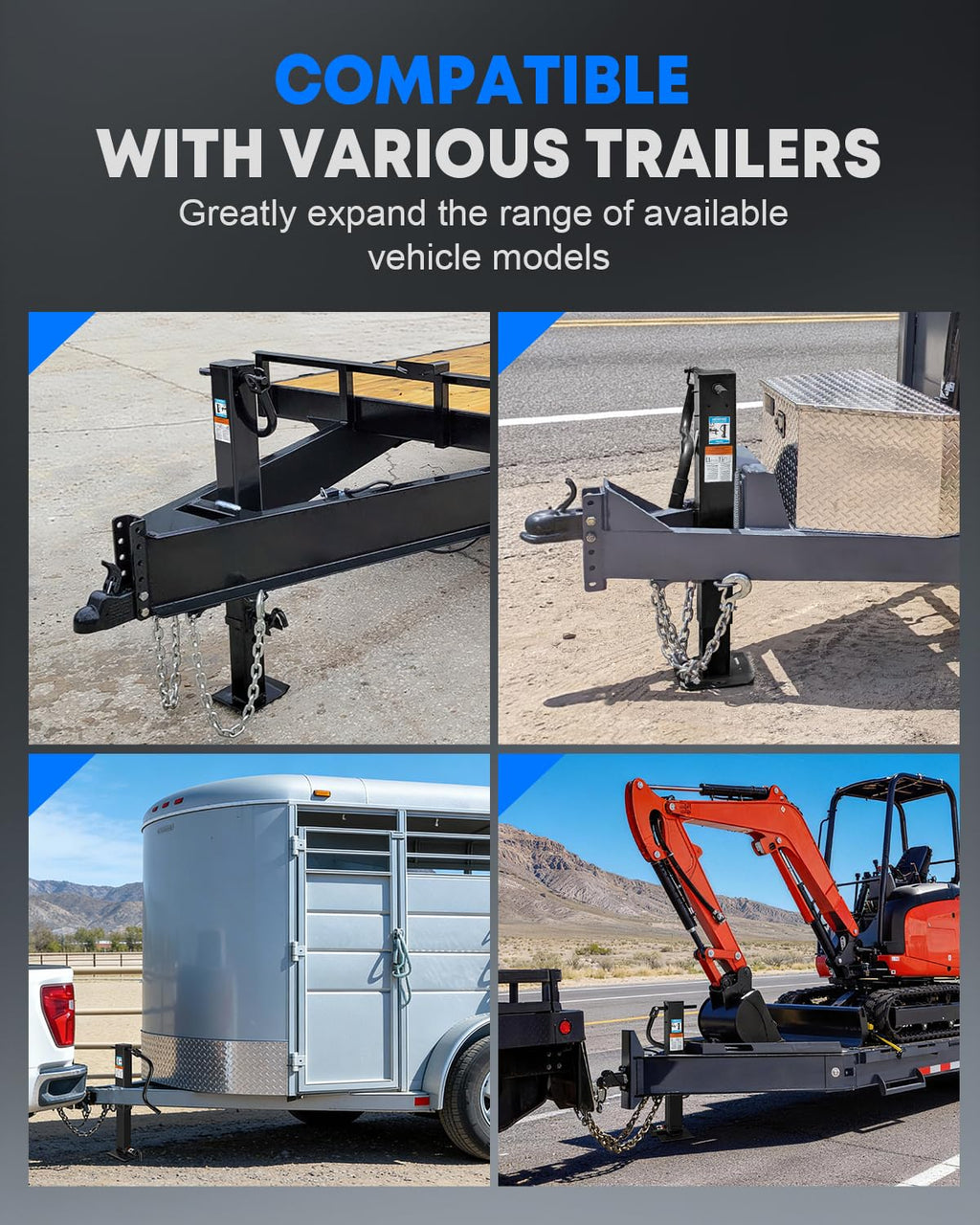 12000 lbs Heavy Duty Trailer Jack P41412