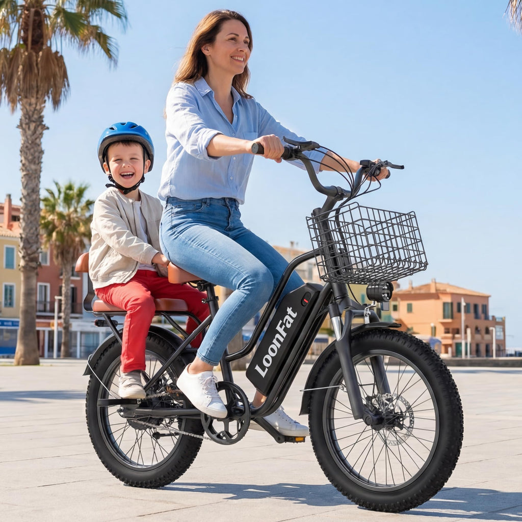 Peak 1000W 48V 13Ah Electric Bike with Rear Seat & Front Basket G330449