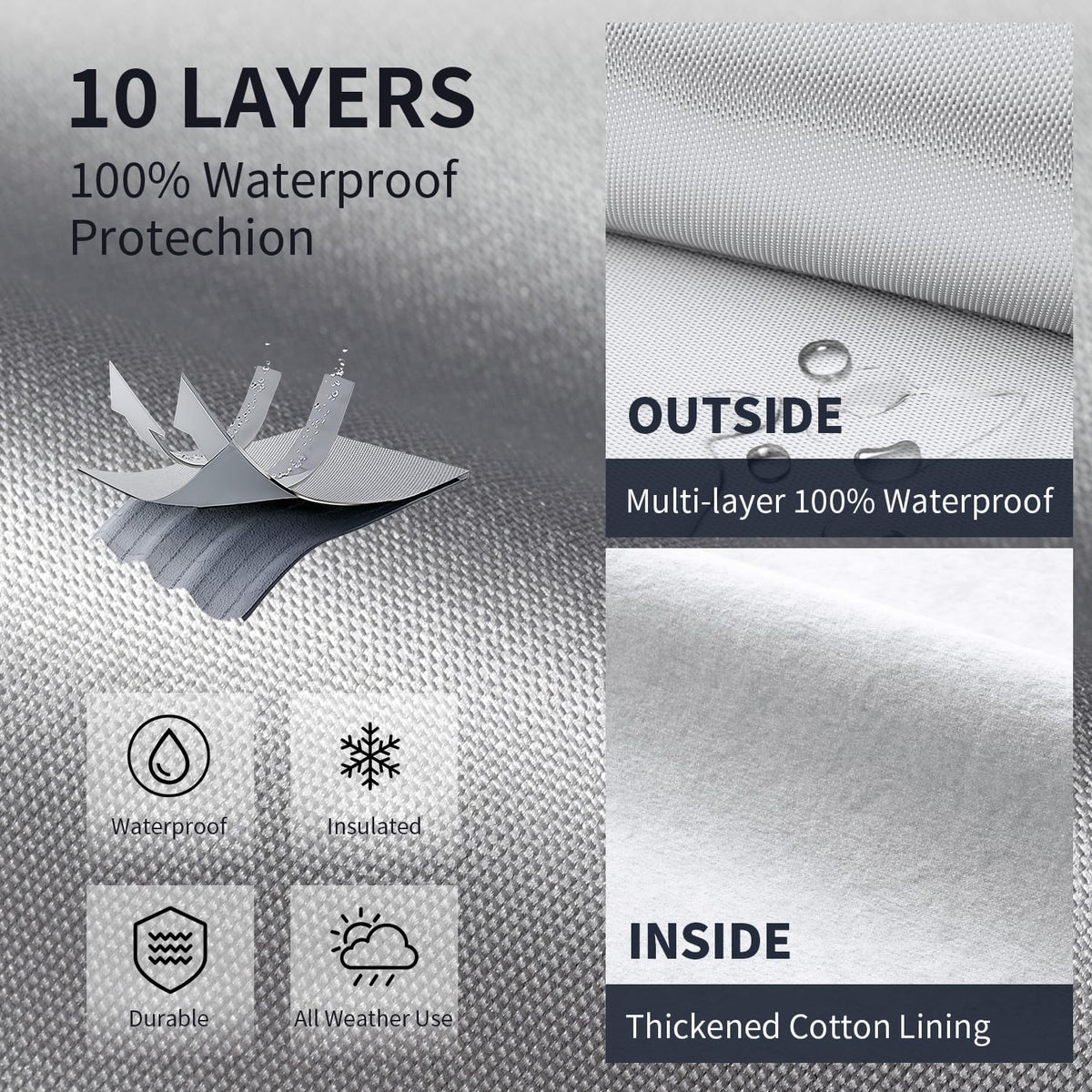 Waterproof Truck Cover with Zipper B10019