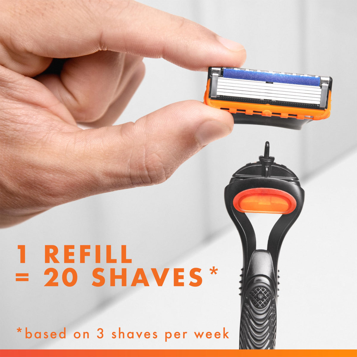 Razor Handle + 2 Razor Blade Refills G34375