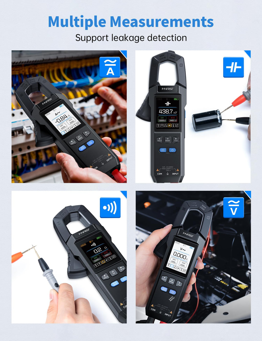 Clamp Meter 9999 Counts TRMS 600A AC/DC X61391