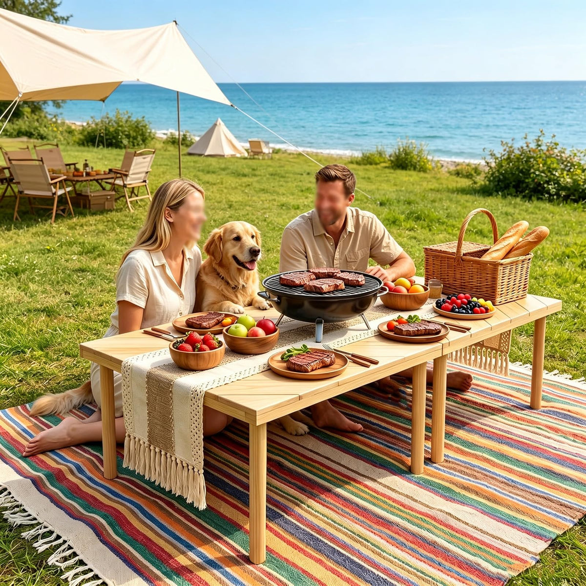 Folding Wooden Picnic Table U95330