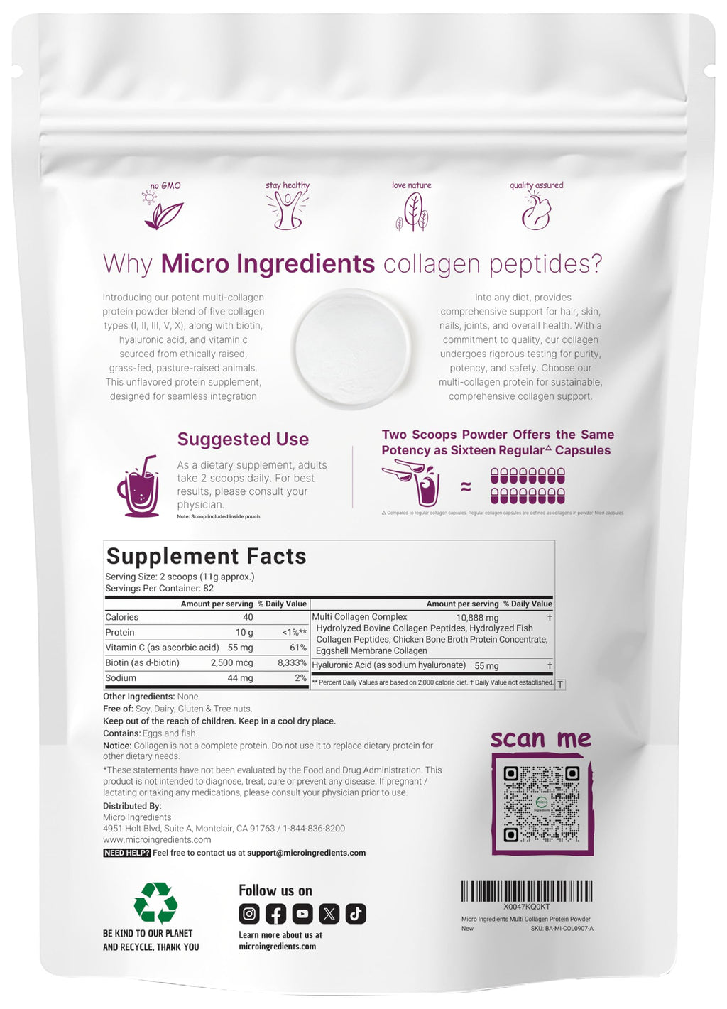 Multi Collagen Protein Powder & Vitamin D3 Bundle Pack W635