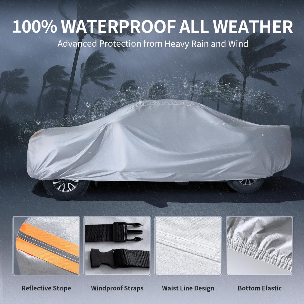 Waterproof Truck Cover with Zipper B10019