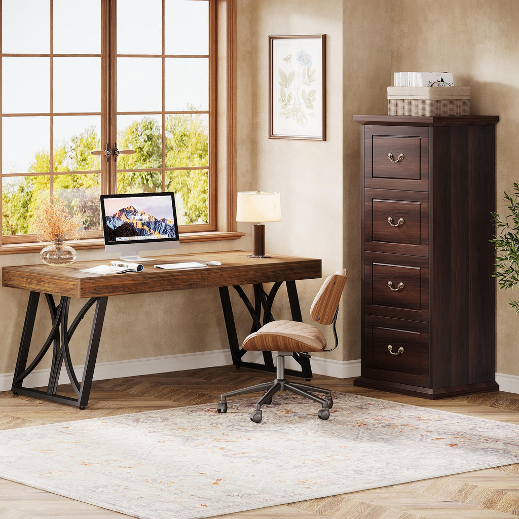4 Drawer Walnut File Cabinet W4730
