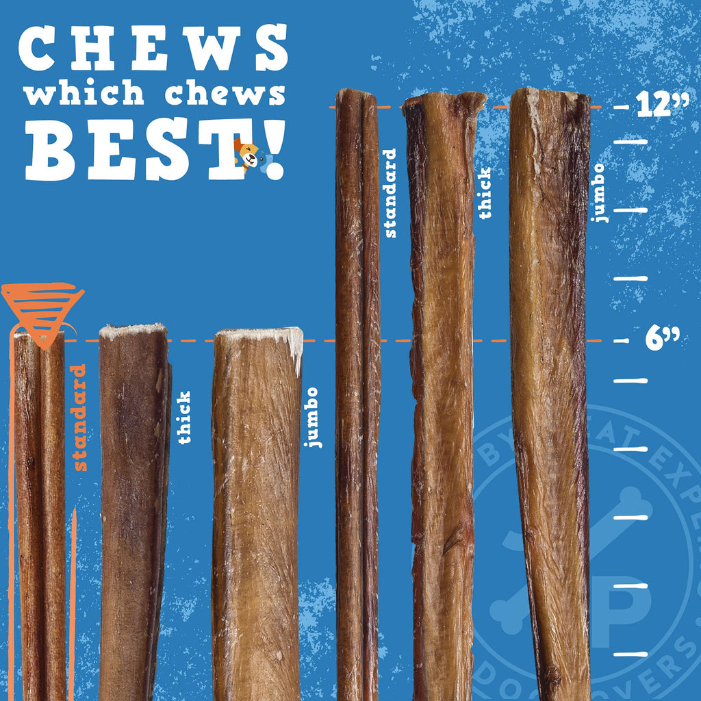 6 Inch Bully Sticks for Dogs 25 Ct L1717