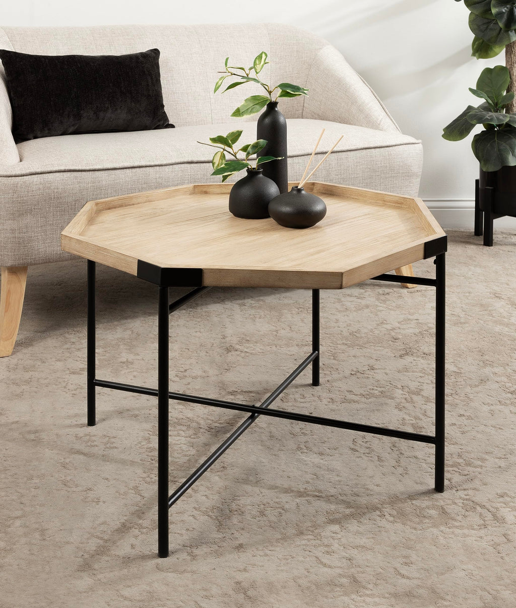 Two-Tone Octagon Coffee Table N490