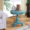 Round Wood Pedestal Side Table F447943