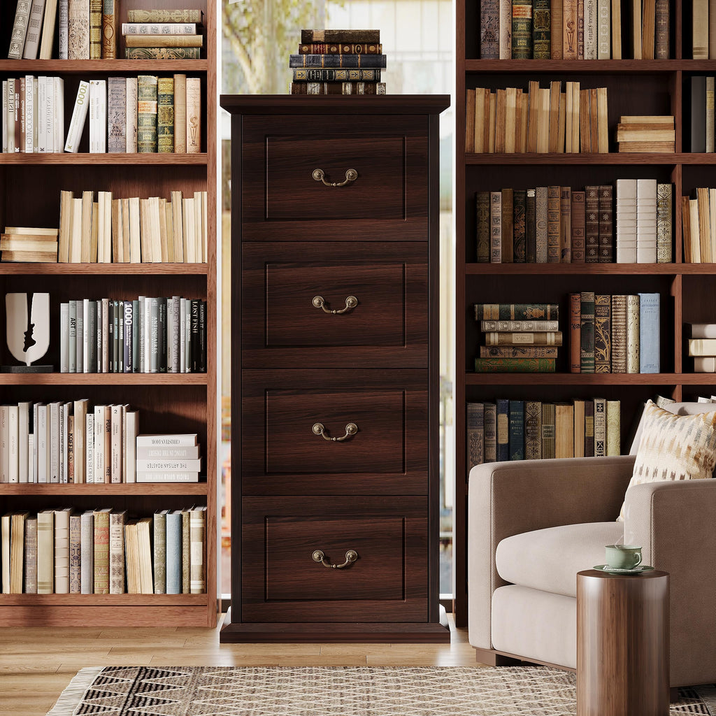 4 Drawer Walnut File Cabinet W4730